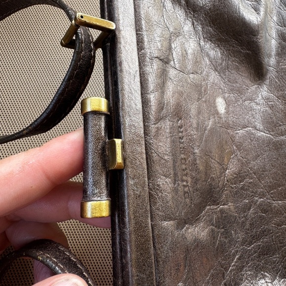 Burberry Vintage Brown Leather Handbag - Picture 7 of 15